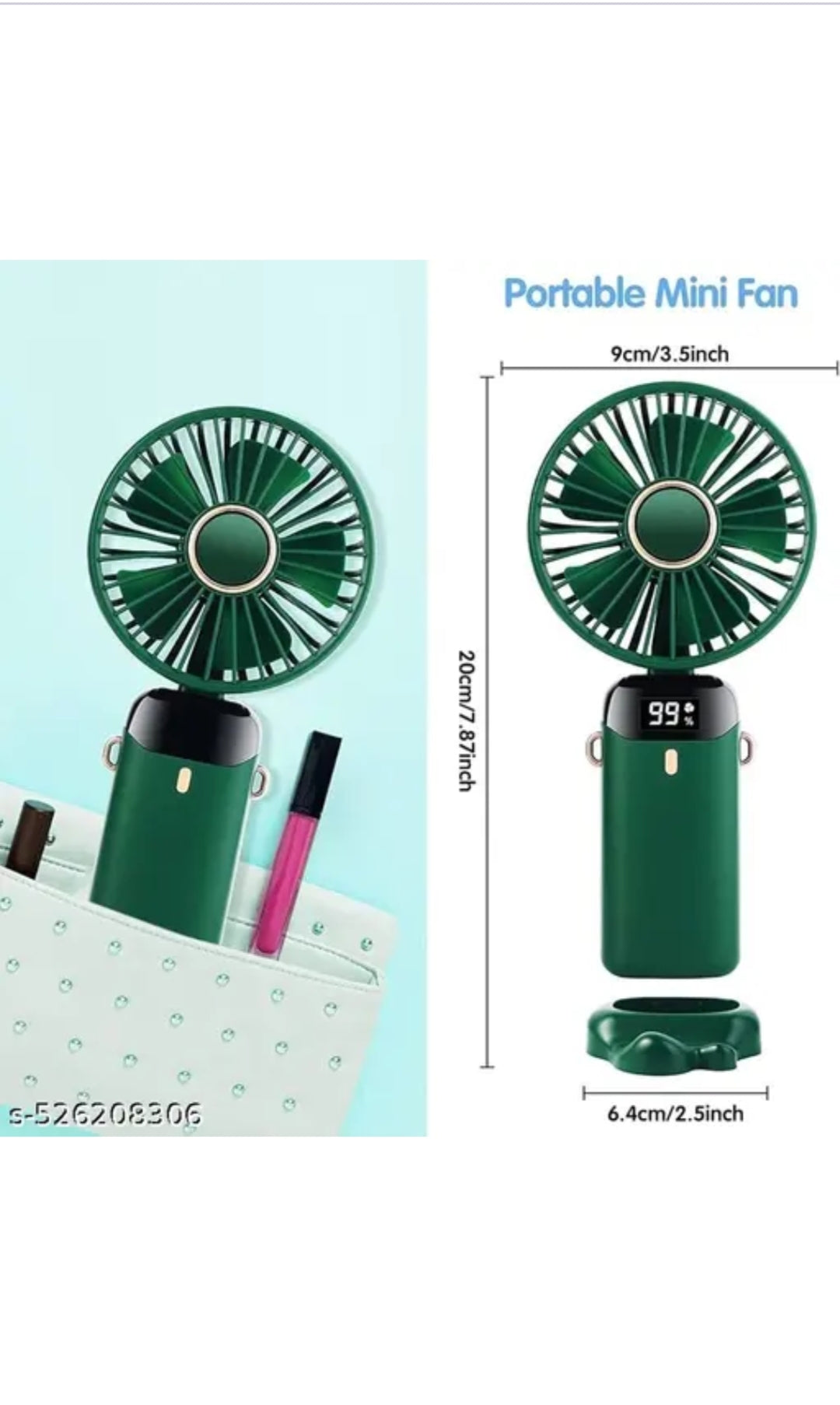 🔋 Coolify Mini Fan with LED Display